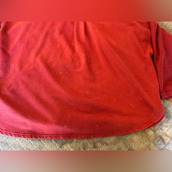 Red Button Down Sweater  - Picture 3 of 4